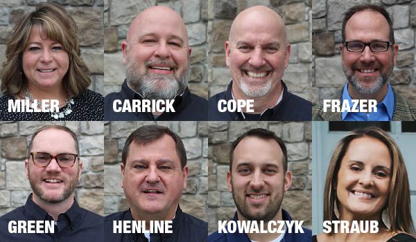 WVU Industrial Extension Team includes Miller, Carrick, Cope, Frazer, Green, Kowalczyk, Henline, Straub